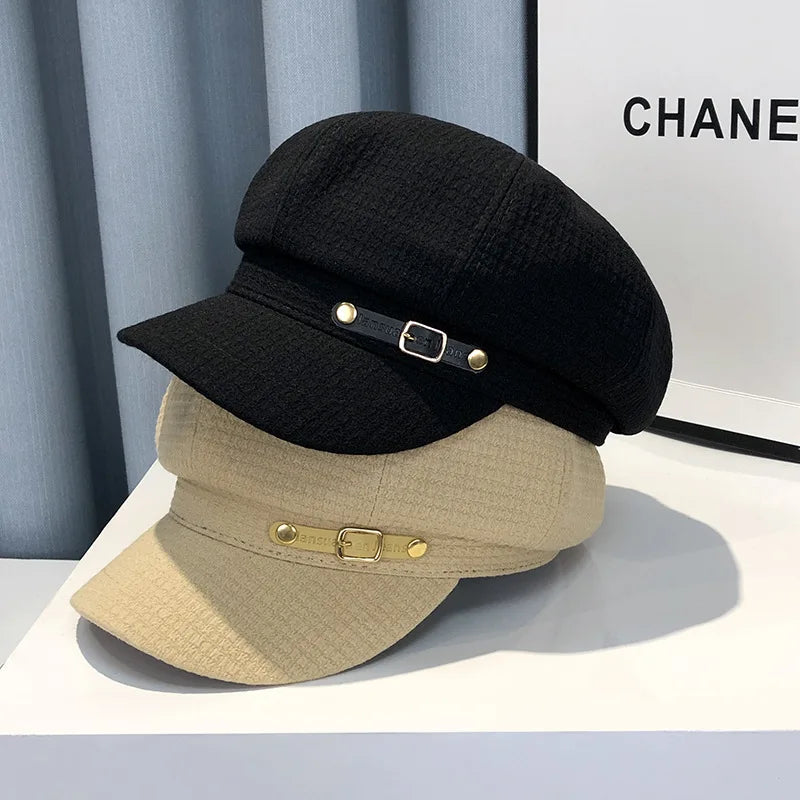 Fashion Designer Winter Women Berets Female Retro boinas
