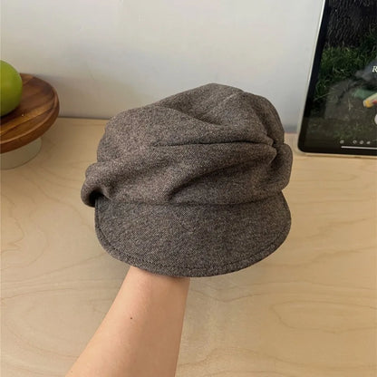 Fashion Warm Winter Berets Hat Retro Solid Color French