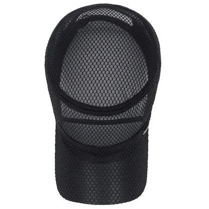 New Iron Label Full Net Breathable Flat Cap For Men Casual