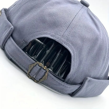 Dome Melon Cap Men Women Fashion Vintage Brimless Hat