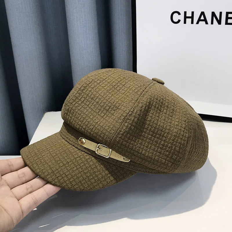 Fashion Designer Winter Women Berets Female Retro boinas