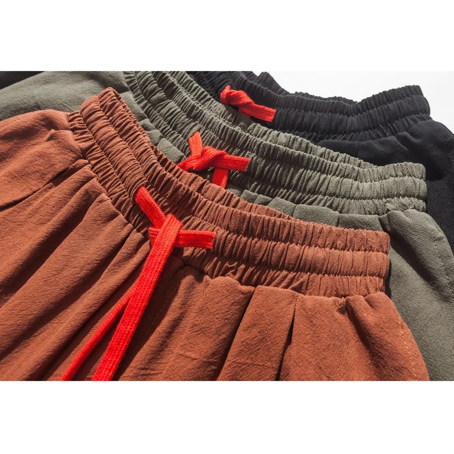 New Oversized Men Harem Pants Loose Chinese Style Cotton