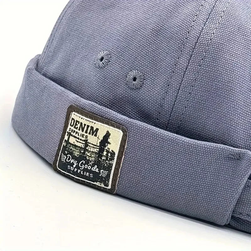 Dome Melon Cap Men Women Fashion Vintage Brimless Hat