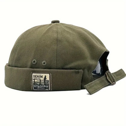 Dome Melon Cap Men Women Fashion Vintage Brimless Hat