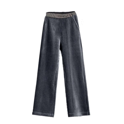 Fce Lined Unlined Corduroy Wide Leg Pants Women Casual Pants